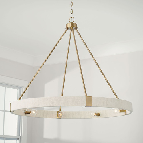 Delaney 36-Inch Chandelier in Matte Brass by Capital Lighting