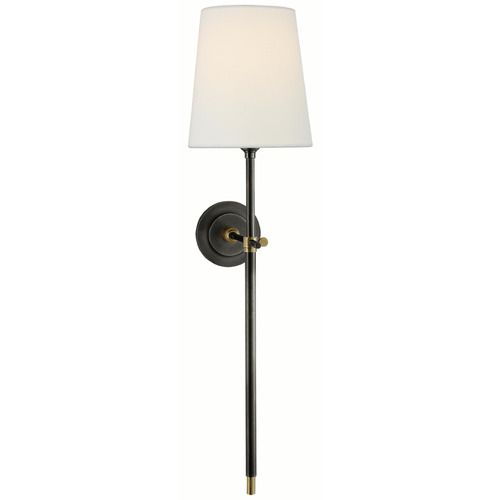 Visual Comfort Signature Collection Visual Comfort Signature Collection Thomas O'brien Bryant Bronze & Hand-Rubbed Antique Brass Sconce TOB2024BZ/HAB-L
