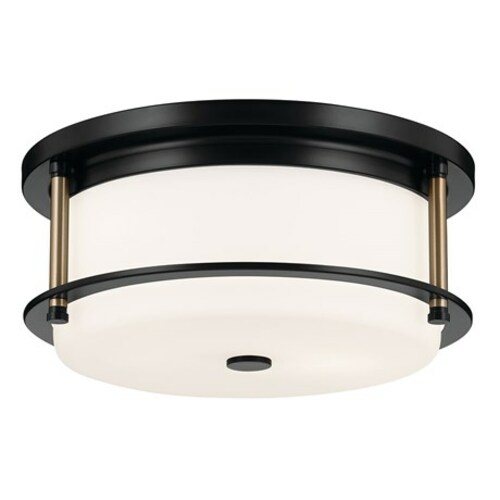 Brit Black & Champagne Bronze Flush Mount Light by Kichler Lighting