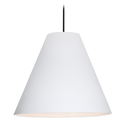 Besa Lighting Besa Lighting Dylan Black LED Pendant Light with Conical Shade 1TT-DYLANWH-LED-BK