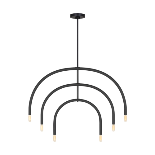Hadden Large Chandelier in Midnight Black by Visual Comfort Studio