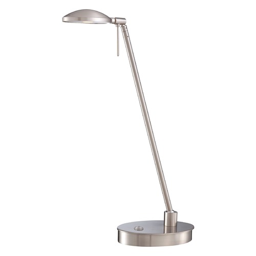 George Kovacs Lighting George's Reading Room Brushed Nickel LED Table Lamp by George Kovacs P4336-084