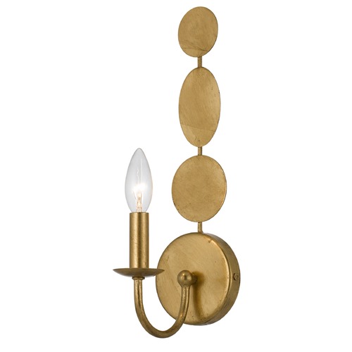 Crystorama Lighting Layla Antique Gold Sconce