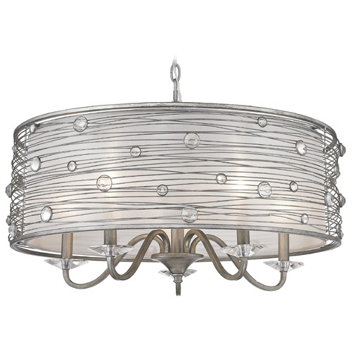 Golden Lighting Joia Peruvian Silver Chandelier by Golden Lighting 1993-5 PS