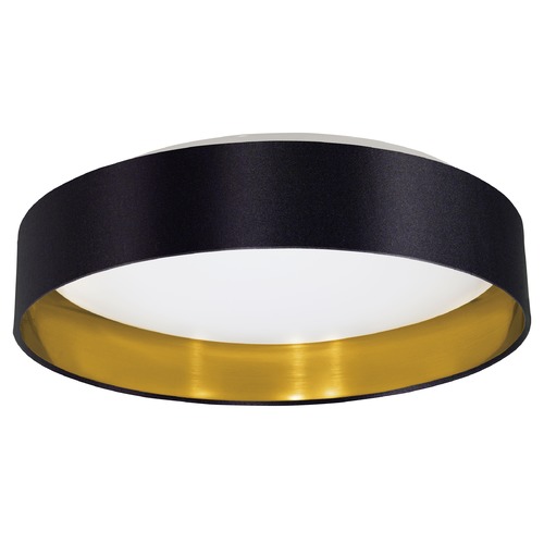 Maserlo Black & Gold LED Flush Mount by Eglo Lighting