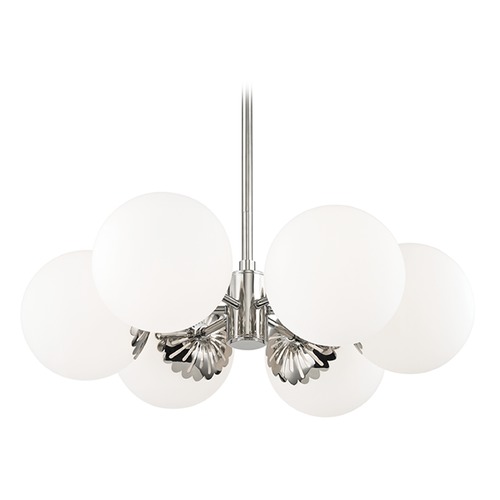Mitzi by Hudson Valley Paige Polished Nickel Chandelier by Mitzi by Hudson Valley H193806-PN
