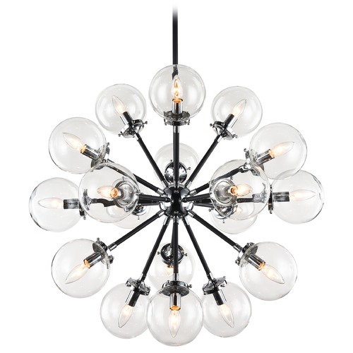 Soleil Chrome Chandelier by Matteo Lighting