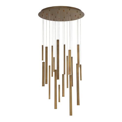 Eurofase Lighting Santana 24-Inch LED Chandelier in Antique Brass by Eurofase Lighting 31445-038