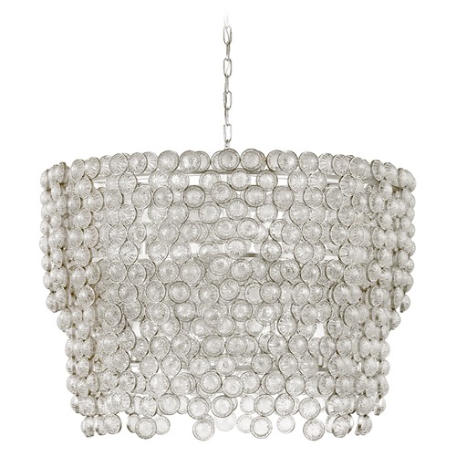 Visual Comfort Signature Collection Julie Neill Milazzo Waterfall Chandelier in Silver by Visual Comfort Signature JN5232BSLCG