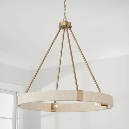 Delaney 26-Inch Chandelier in Matte Brass by Capital Lighting