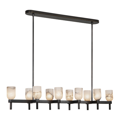 Lucian Linear Chandelier in Urban Bronze by Alora Lighting
