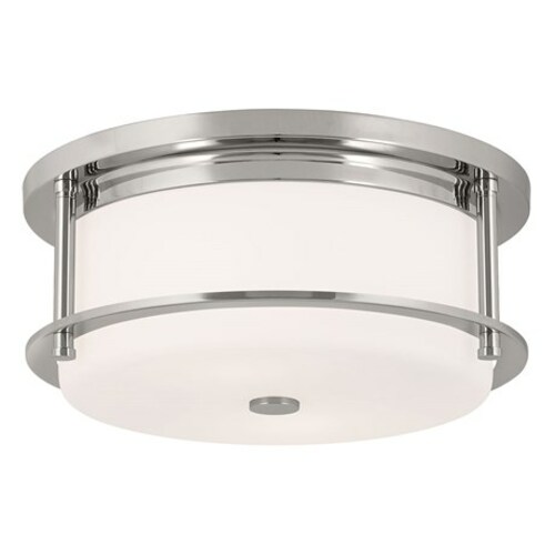 Kichler Lighting Brit Polished Nickel Flush Mount Light by Kichler Lighting 52595PN