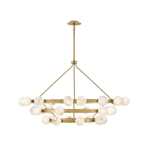 Selene 60-Inch Chandelier in Lacquered Brass by Fredrick Ramond