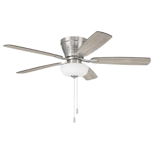 Craftmade Lighting Wheeler Brushed Polished Nickel LED Ceiling Fan with Light