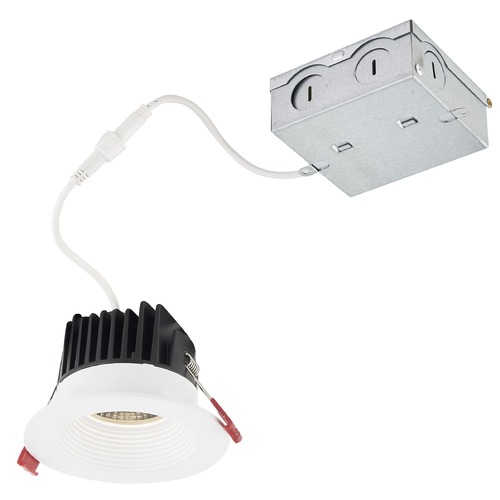 Recesso Lighting by Dolan Designs 4'' LED Canless 15W White Round Baffle Recessed Downlight 2700K RLM04-15W38-27-W/WH ROUND TRM
