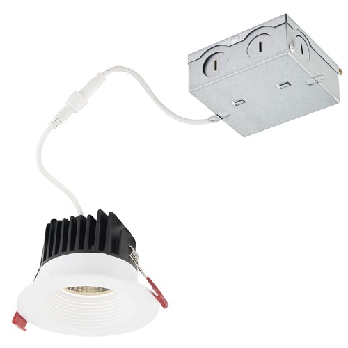 4'' LED Canless 15W White Round Baffle Recessed Downlight 2700K