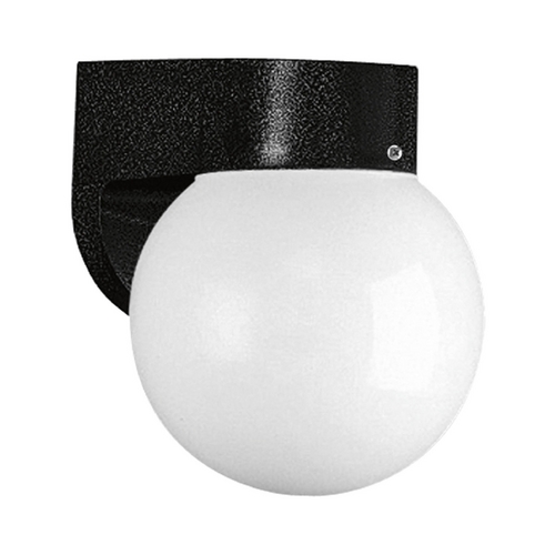 Progress Lighting White Polycarbonate Outdoor Wall Light in Black by Progress Lighting P5813-31