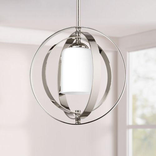 Progress Lighting Equinox Pendant in Polished Nickel by Progress Lighting P7077-104