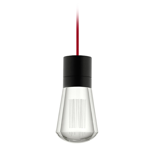 Visual Comfort Modern Collection Alva LED 2200K Mini Pendant in Black by Visual Comfort Modern 700TDALVPMCRB-LED922