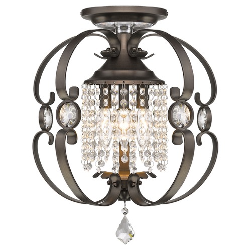Ella Convertible Semi-Flush Mount in Brushed Etruscan Bronze by Golden Lighting