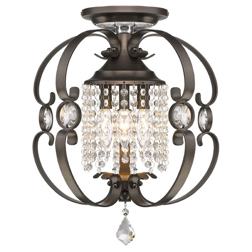 Golden Lighting Ella Convertible Semi-Flush Mount in Brushed Etruscan Bronze by Golden Lighting 1323-SF EBB