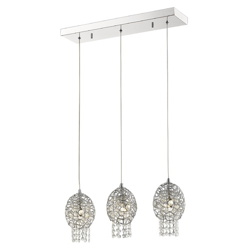 Nabul Chrome Multi-Light Pendant by Z-Lite