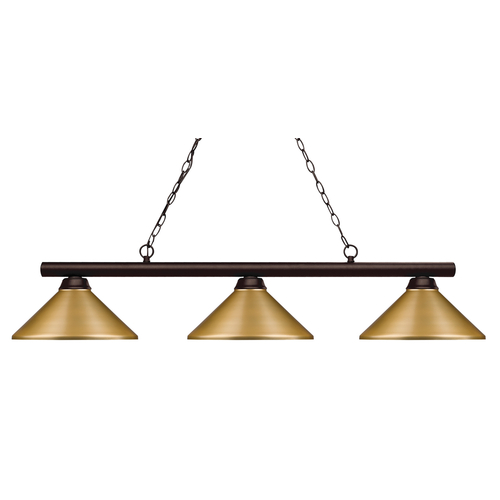 Shooter Bronze Billiard Light by Z-Lite