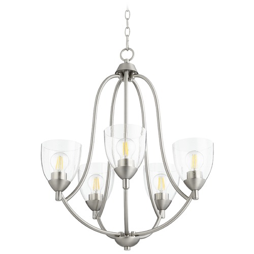 Barkley Satin Nickel Chandelier by Quorum Lighting