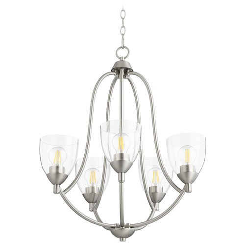 Quorum Lighting Barkley Satin Nickel Chandelier by Quorum Lighting 6069-5-265