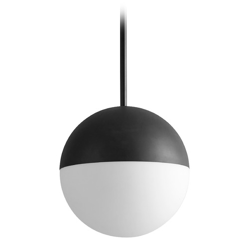 Mondo 12-Inch LED Globe Pendant in Black by Oxygen Lighting