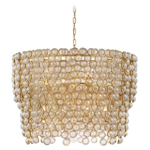 Visual Comfort Signature Collection Julie Neill Milazzo Waterfall Chandelier in Gild by Visual Comfort Signature JN5232GCG