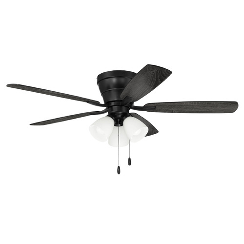 Craftmade Lighting Wheeler Flat Black LED Ceiling Fan with Light