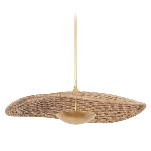 Hudson Valley Lighting Shiloh Vintage Gold Leaf LED Pendant Light with Abstract Shade