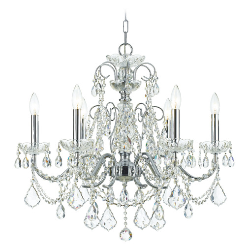 Crystorama Lighting Crystorama Lighting Imperial Polished Chrome Crystal Chandelier 3226-CH-CL-SAQ