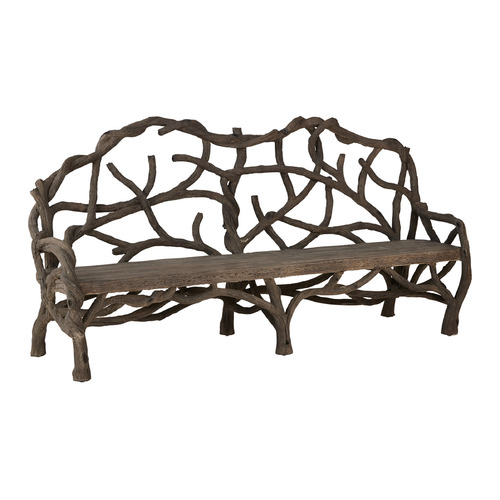 Currey and Company Dunmore Charbon De Bois Benche