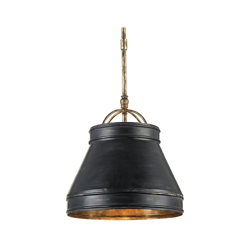 Industrial Pendant Light Black / Bronze Lumley by Currey and Company Lighting