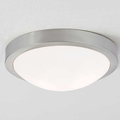 Flush Mount And Semi Ceiling Lights - Davis 13 Wide Brushed Nickel Ceiling Light Fixture