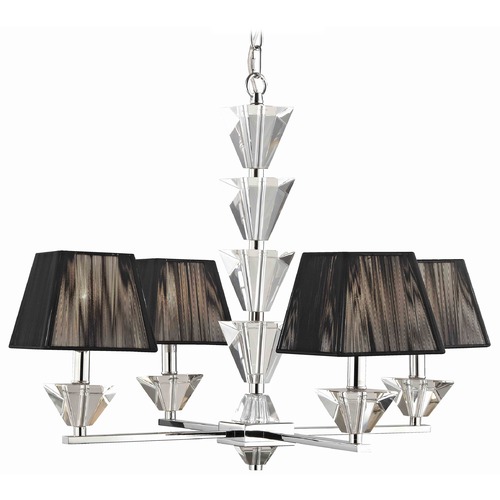 Ashford Classics Lighting Contemporary Crystal Chrome Four Light Chandelier 2272-26