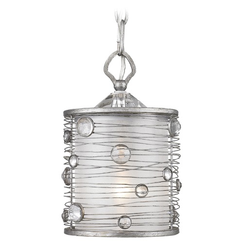 Joia Peruvian Silver Mini Pendant by Golden Lighting