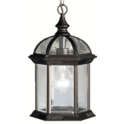 Barrie 13.50-Inch High Outdoor Hanging Light in Black by Kichler Lighting