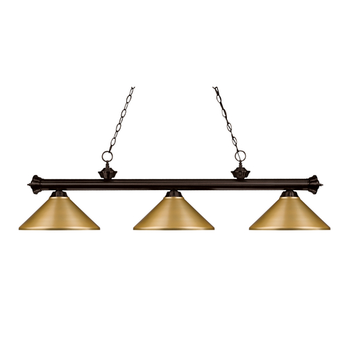 Z-Lite Riviera Bronze Billiard Light by Z-Lite 200-3BRZ-MSG