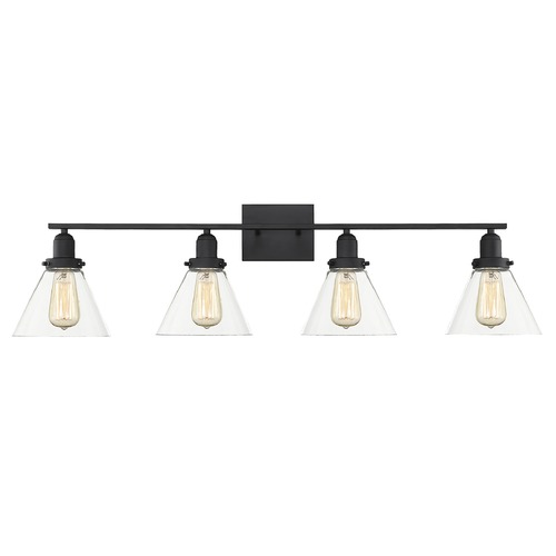 Drake 38-Inch Black Bathroom Light by Savoy House