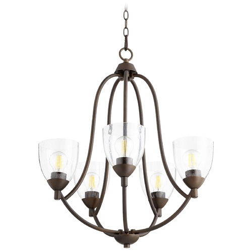 Quorum Lighting Barkley Oiled Bronze Chandelier by Quorum Lighting 6069-5-286