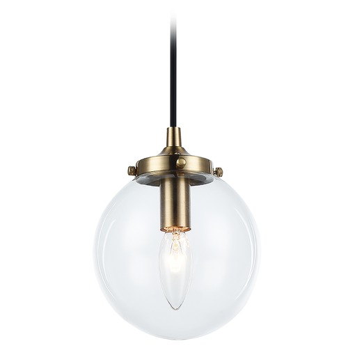 Matteo Lighting The Bougie Aged Gold Mini Pendant by Matteo Lighting C63001AGCL