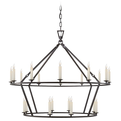 E.F. Chapman Darlana Large Chandelier in Aged Iron by Visual Comfort Signature