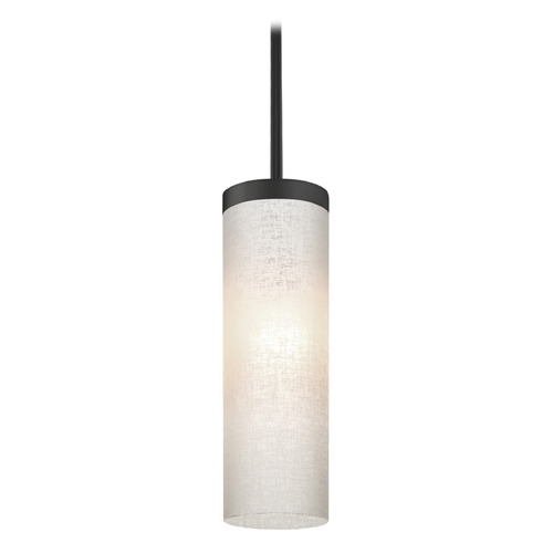 Besa Lighting Besa Lighting Friz Black Mini-Pendant Light with Cylindrical Shade 1TT-FRIZLN-BK