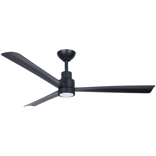 Minka Aire Simple Coal Black LED Ceiling Fan with Light