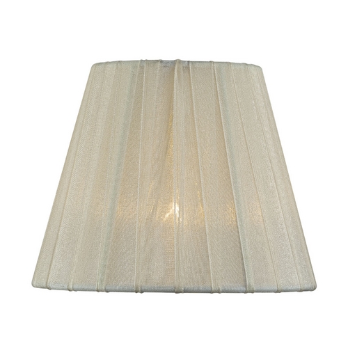 Pleated Cream Empire Lamp Shade with Clip-On Assembly by Lite Source Lighting