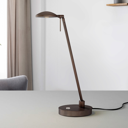 George's Reading Room LED Table Lamp in Copper Bronze Patina by George Kovacs