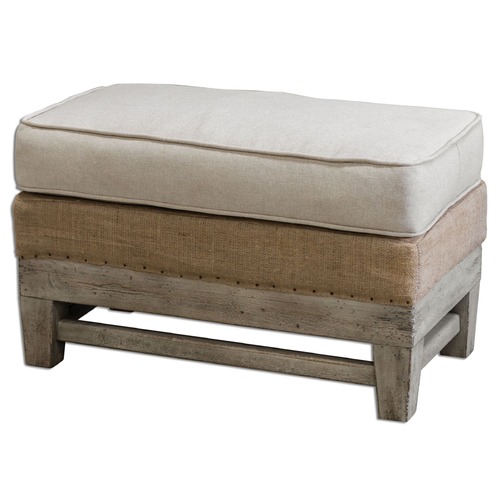 Uttermost Lighting Uttermost Schafer Linen Ottoman 23616